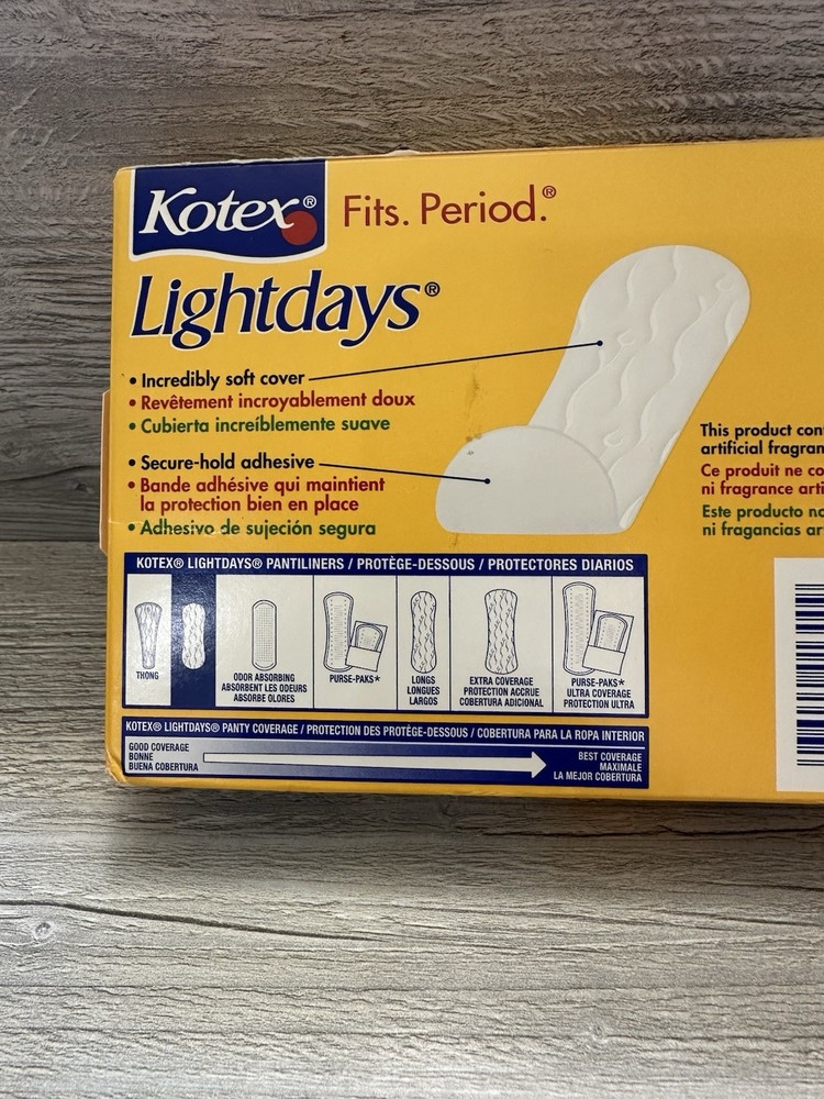 Vintage 2003 Kotex Lightdays Pantyliners Liners Unscented