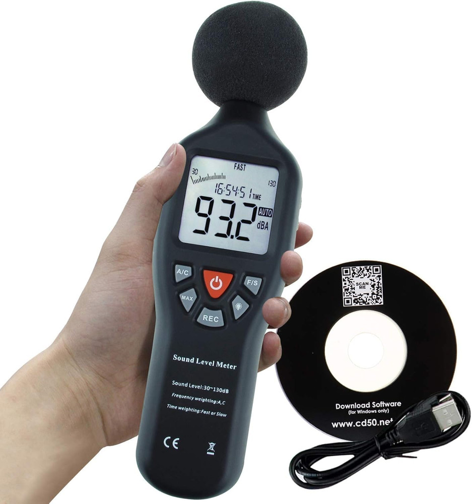 Decibel Meter Sound Level Meter with Data Logging, High Accuracy Db SPL Meter wi