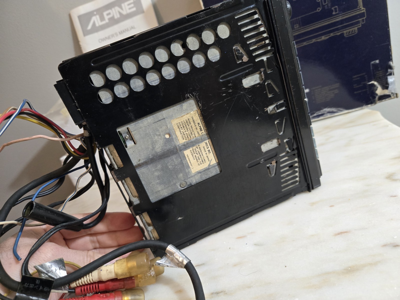 Vintage Rare Alpine 7618 AM FM Cassette Player Tuner Stereo -COMPLETE- UNTESTED