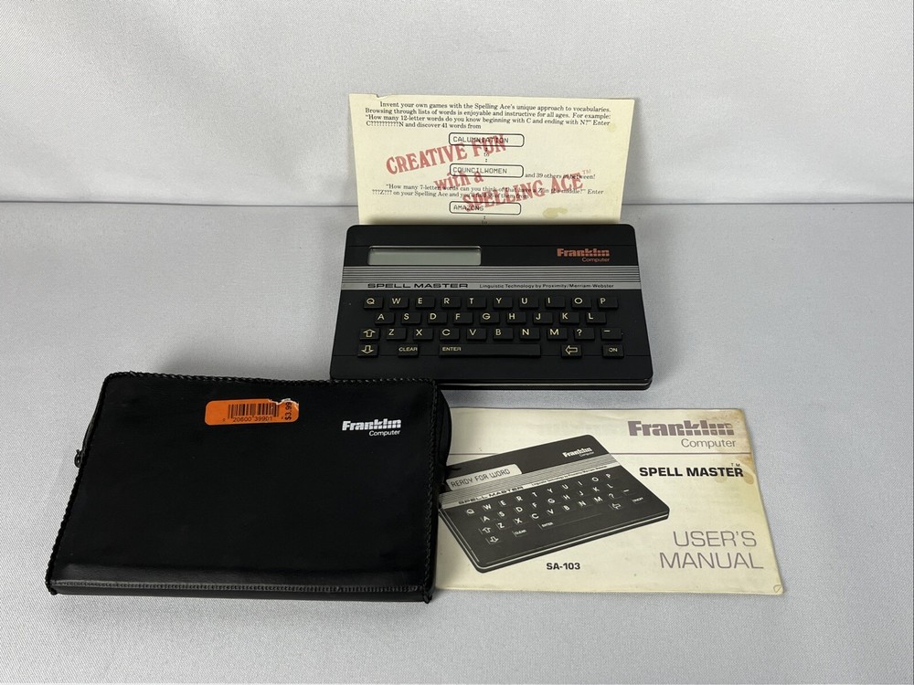Franklin Computer Spell Master Model SA-103 Electronic Speller - Tested & Works