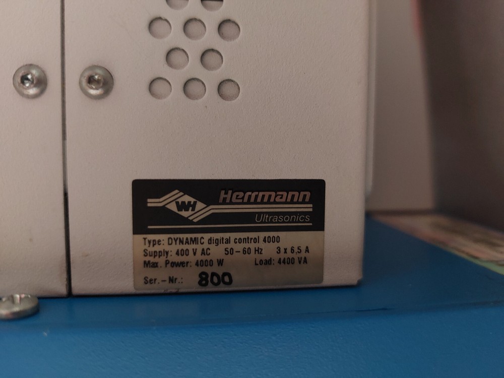 Hermann CNC Ultrasonic Welding System HSSDC w/ Elect'l adjustable height table