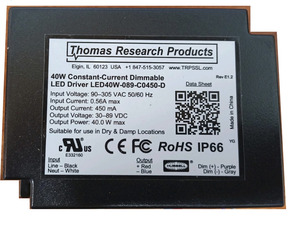Hubbell Thomas Research Products 40W Constant Current Dimmable LED Driver