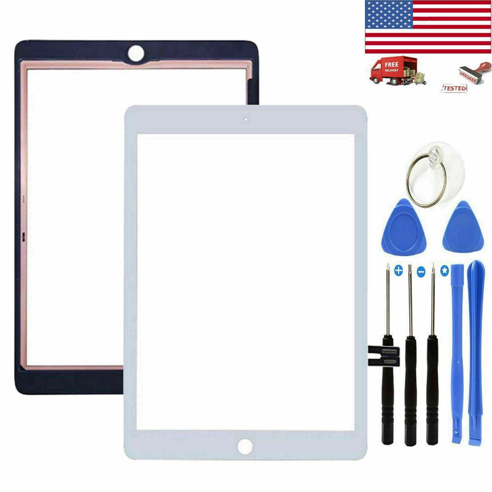 For iPad 6 6th Gen A1893 A1954 Touch Screen Digitizer Replacement+IC White