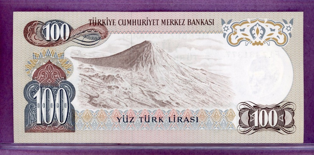 TURKEY ~ 1972 ~ 100 LIRASI NOTE ~ CH CU