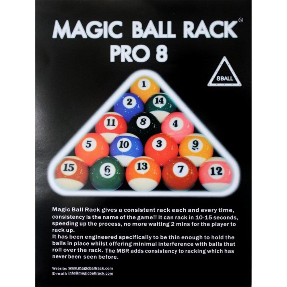 Magic Ball Rack Pro 8-Ball Billiard Setup Template | The Original