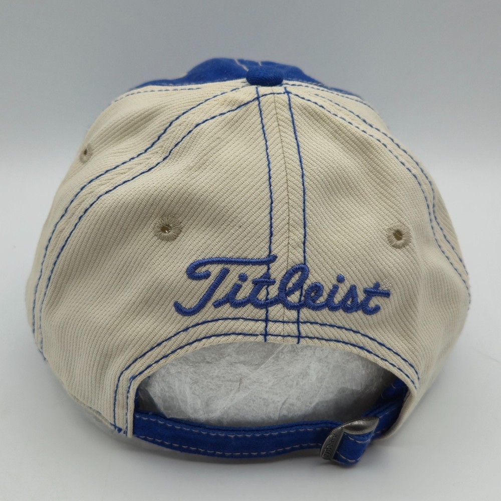 Titleist Blue White Script Logo Adjustable Strapback Golf Hat OSFA