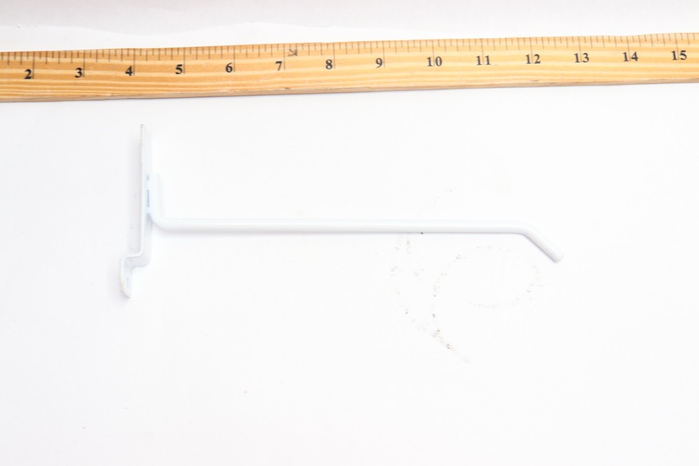 Peg Hook for Slatwall White 8 x 3-1/4"