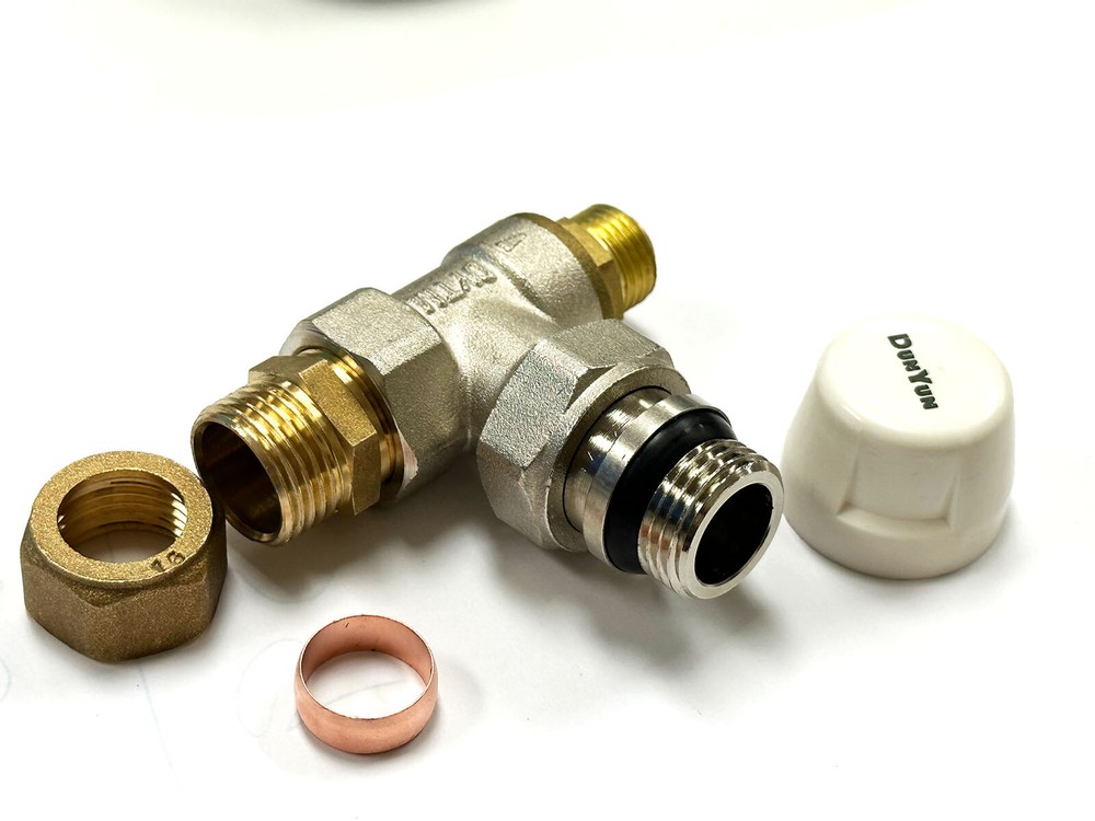 1/2" Brass Thermostatic Radiator Valve Angle Type 90° Pattern Floor Heating