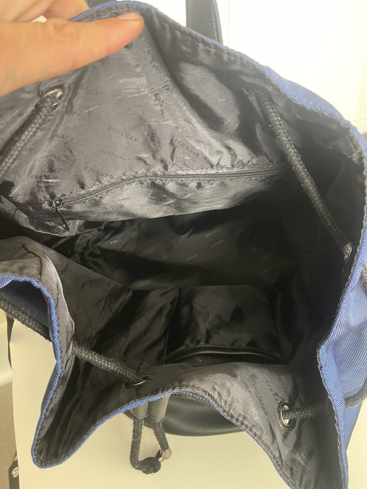 Versace Blue & Black Backpack
