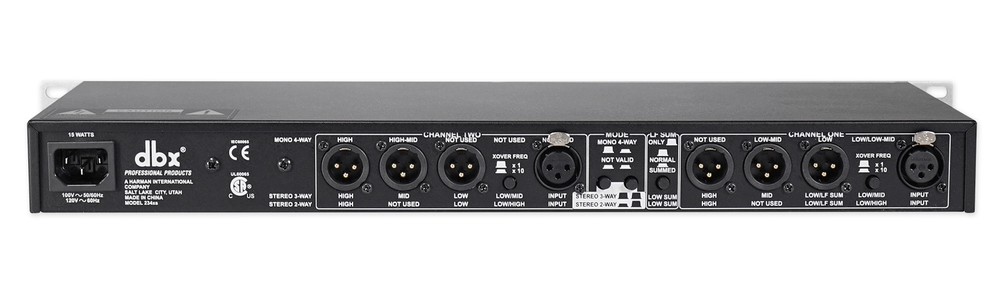 DBX 234XS Rack Mount Stereo 2/3/4-Way Crossover Pro Audio Sound Processor+Cables