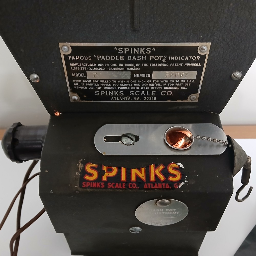 Vintage SPINKS "Paddle Dash Pot" Indicator Scale Model D NOT TESTED
