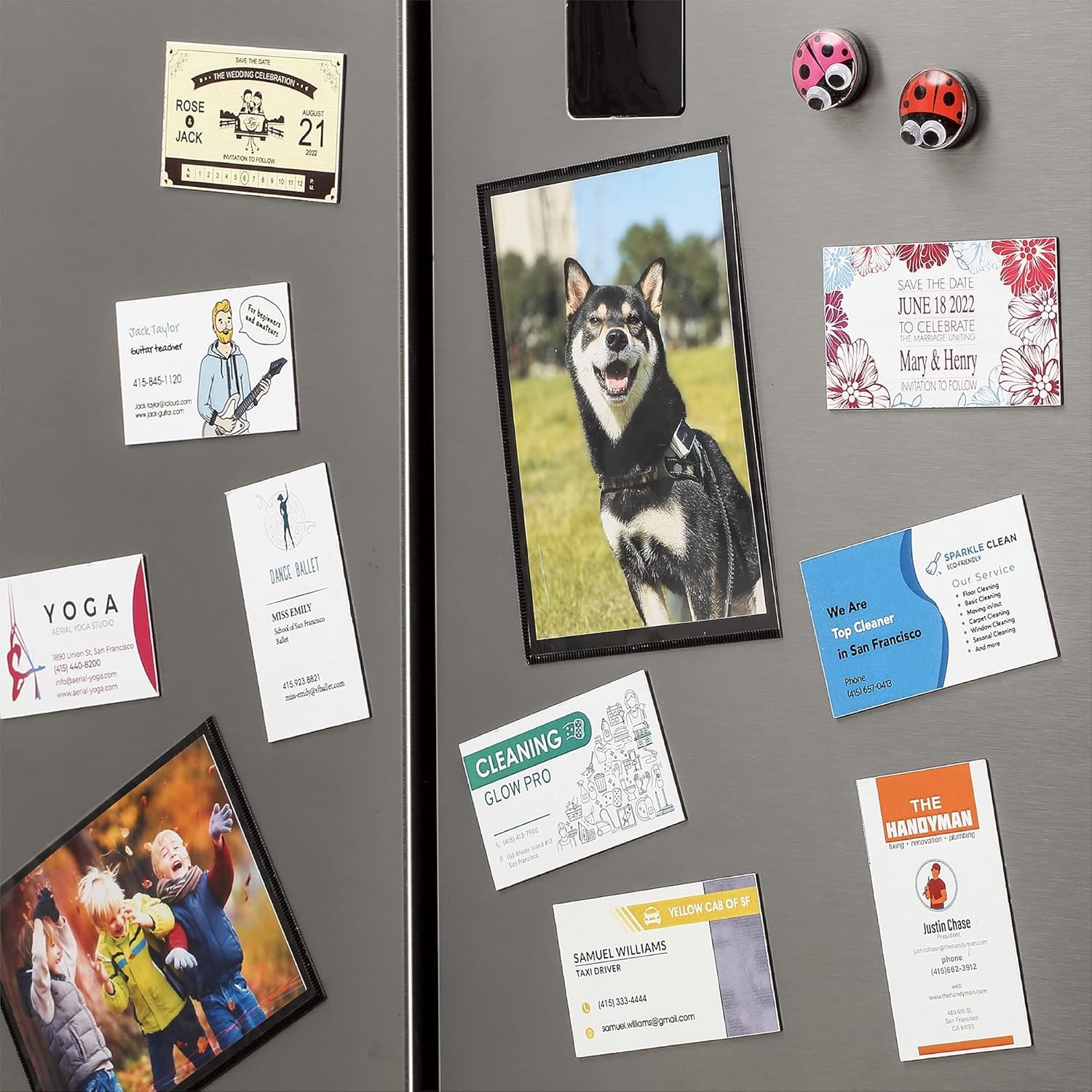 Business Card Magnets Pack of 100 – Customize with Peel and Stick Adhesive Magne