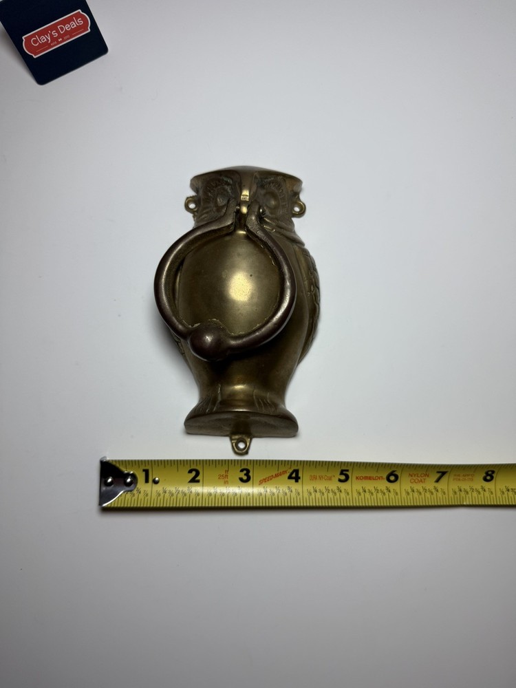 Vintage Solid Brass Owl Door Knocker – Mid Century Hardware