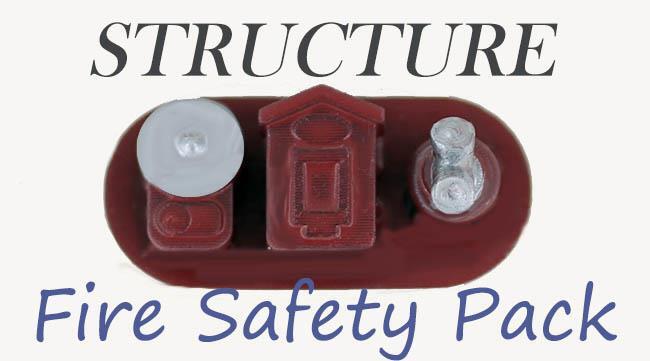 O Scale Building FIRE SAFETY Pack 3 structure Fire details for your structures