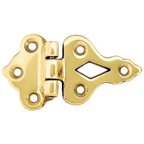 Decorative Brass Offset Ice Box Hinges