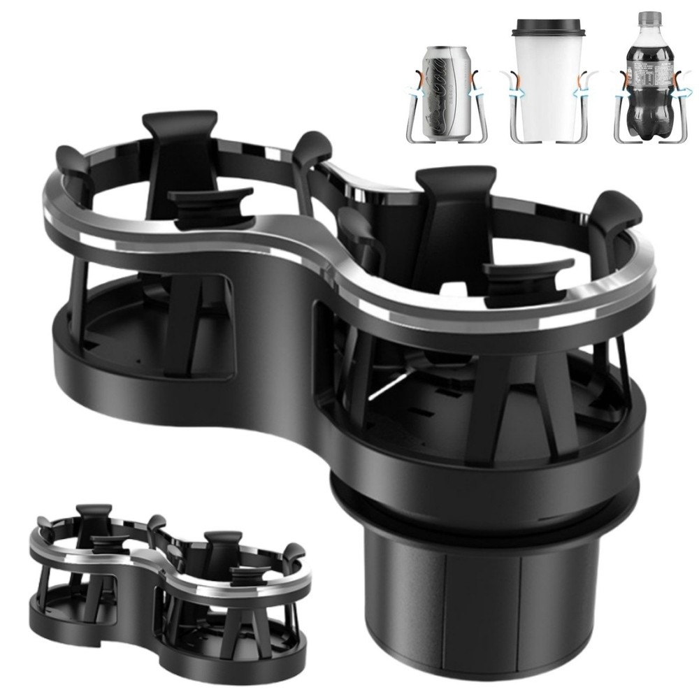 2x Car Cup Water Bottle Holder Insert Adapter Extender Expandable Removable Base