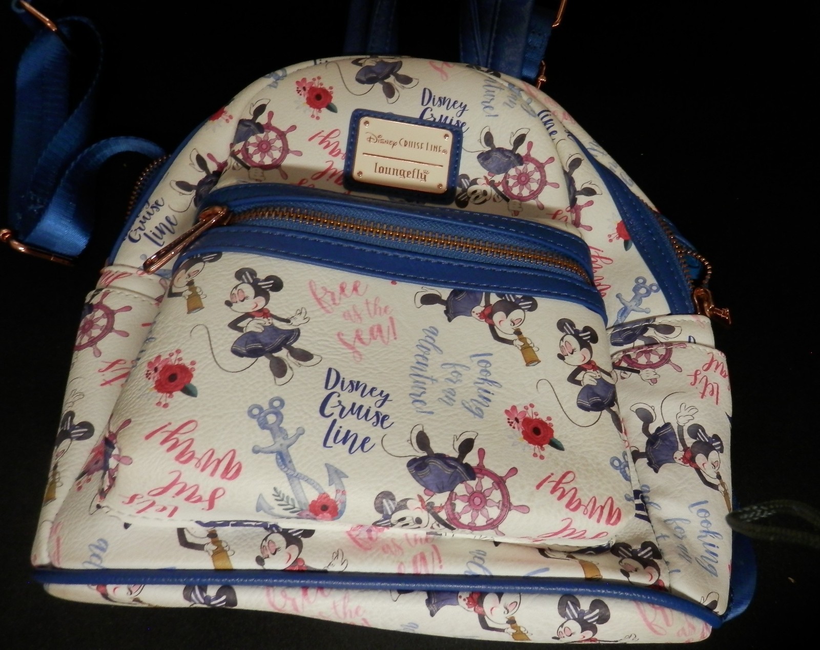 Disney Cruise Line Minnie Let’s Sail Away Loungefly Mini Backpack