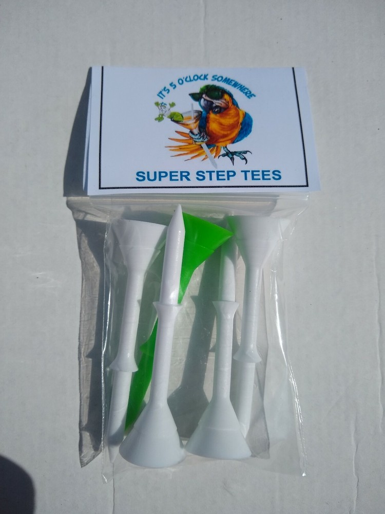Plastic step down it's "5 O'clock somewhere" golf tees 2 pack like martini tees