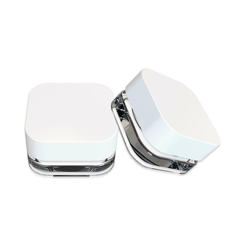 5mL Thick Glass Cube Storage Jars Containers (2 Pack)