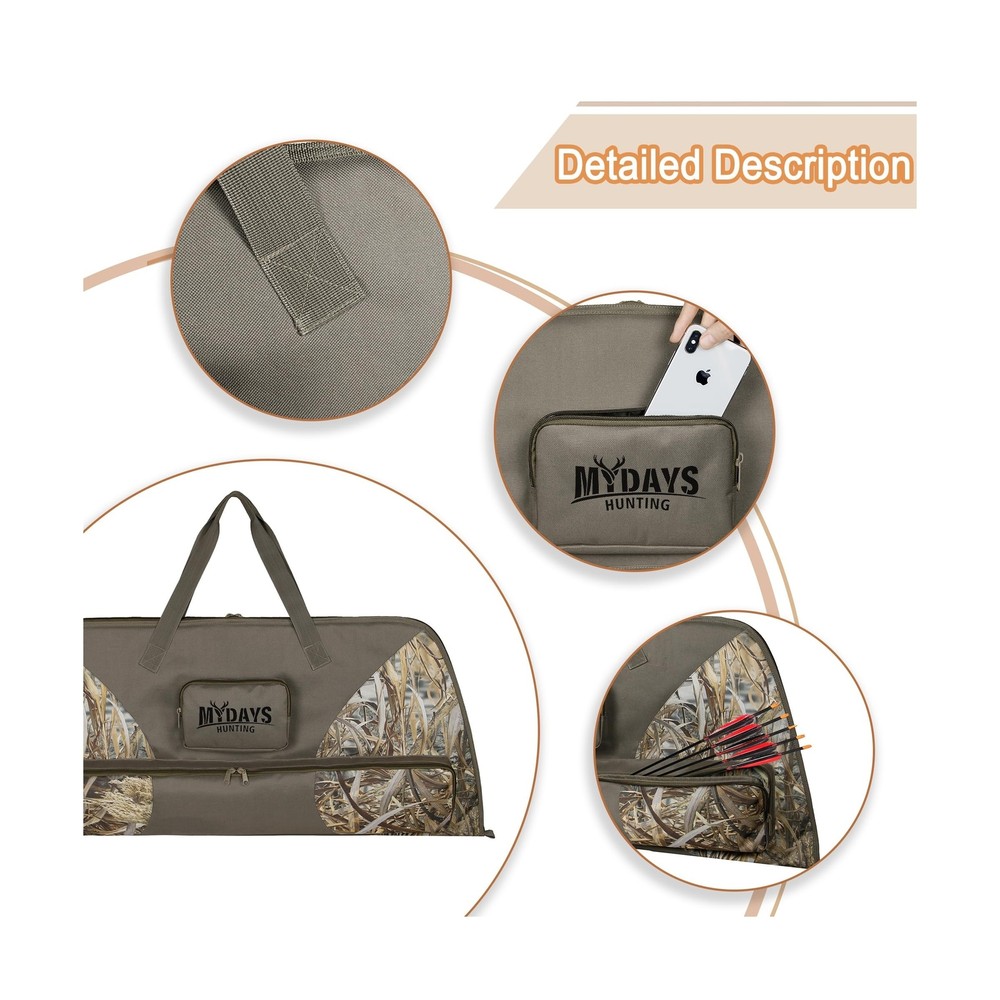 MYDAYS Compound Bow Case,FEIGEER Camo Soft Bow Case with Thick Protective Foa...