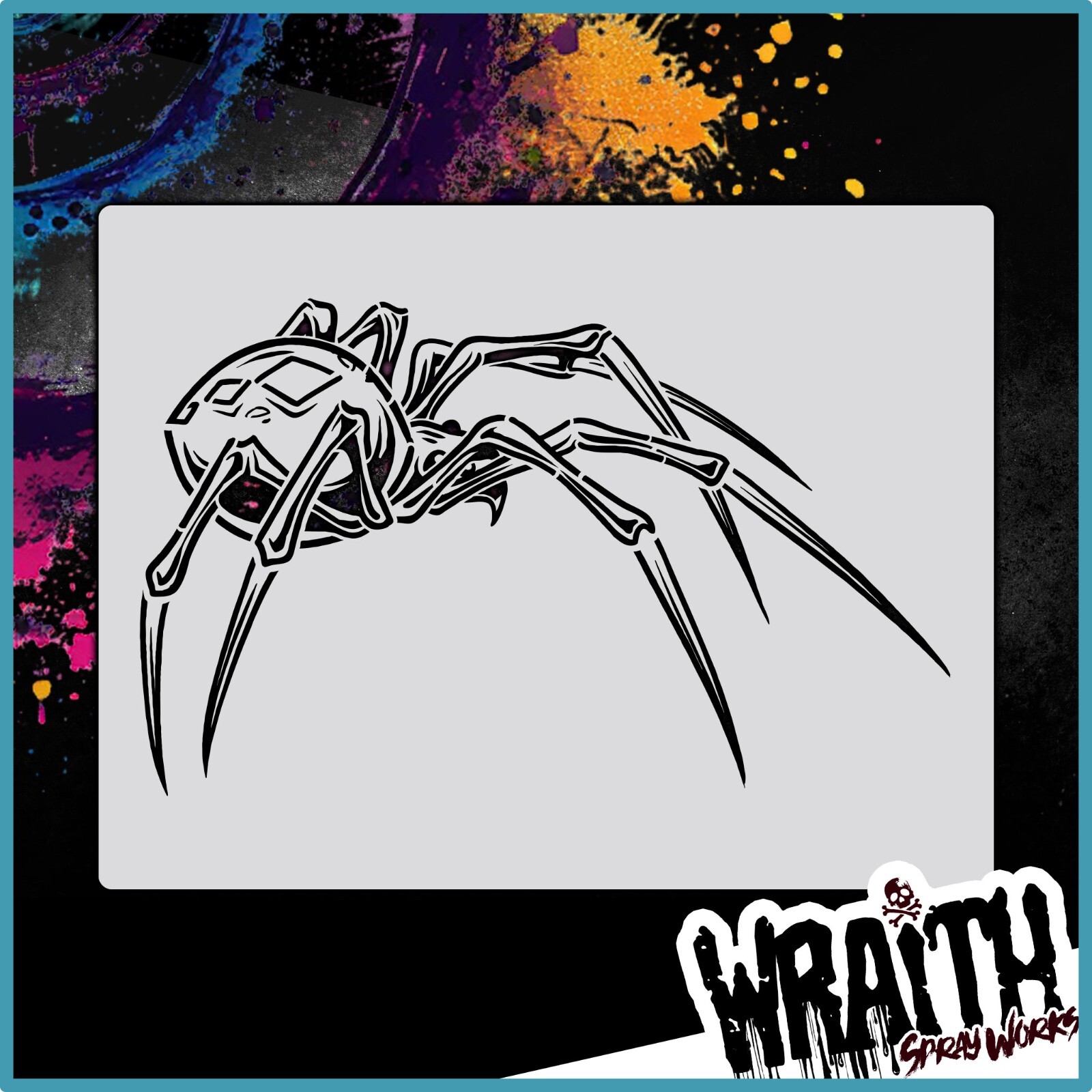 Spider #4 - Reusable Airbrush Stencil Template