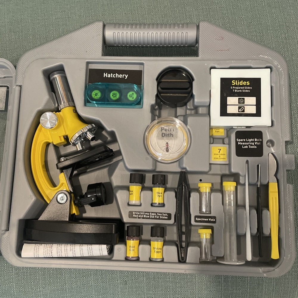 National Geographic, 900x Microscope Lab Set, Science Kit, Explore Small Worlds