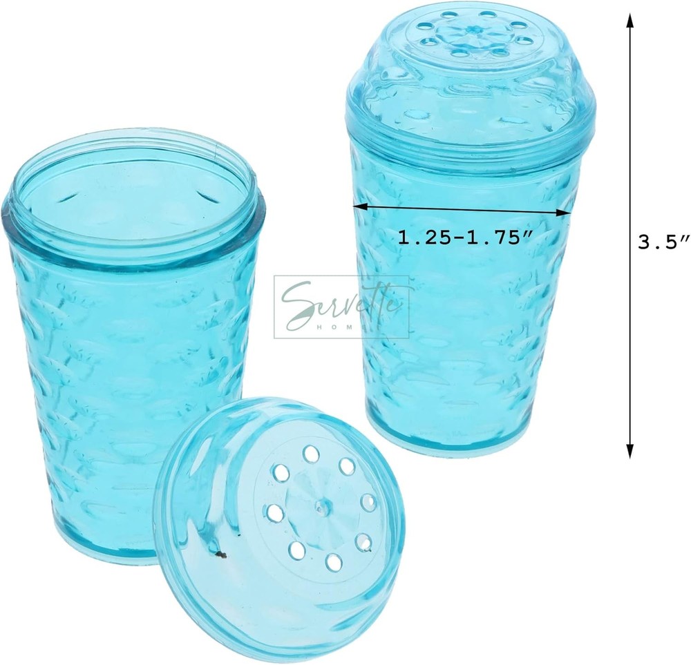 Clear Plastic Salt and Pepper Shaker Set