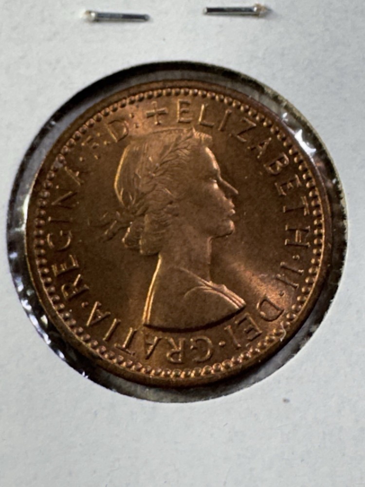 1955 Great Britain Farthing Bronze Coin