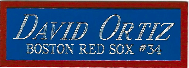 DAVID ORTIZ RED SOX NAMEPLATE FOR AUTOGRAPHED SIGNED Baseball Display CUBE CASE