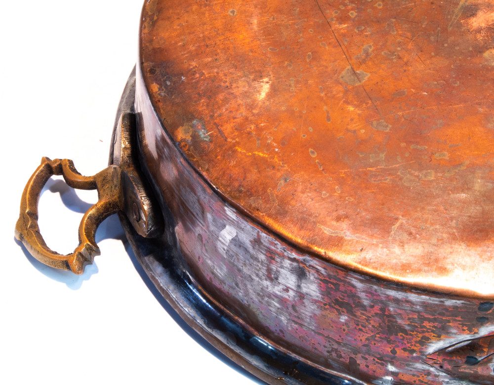 Copper Primitive Hand Crafted Extra Large Hammered Fish Kettle Pan