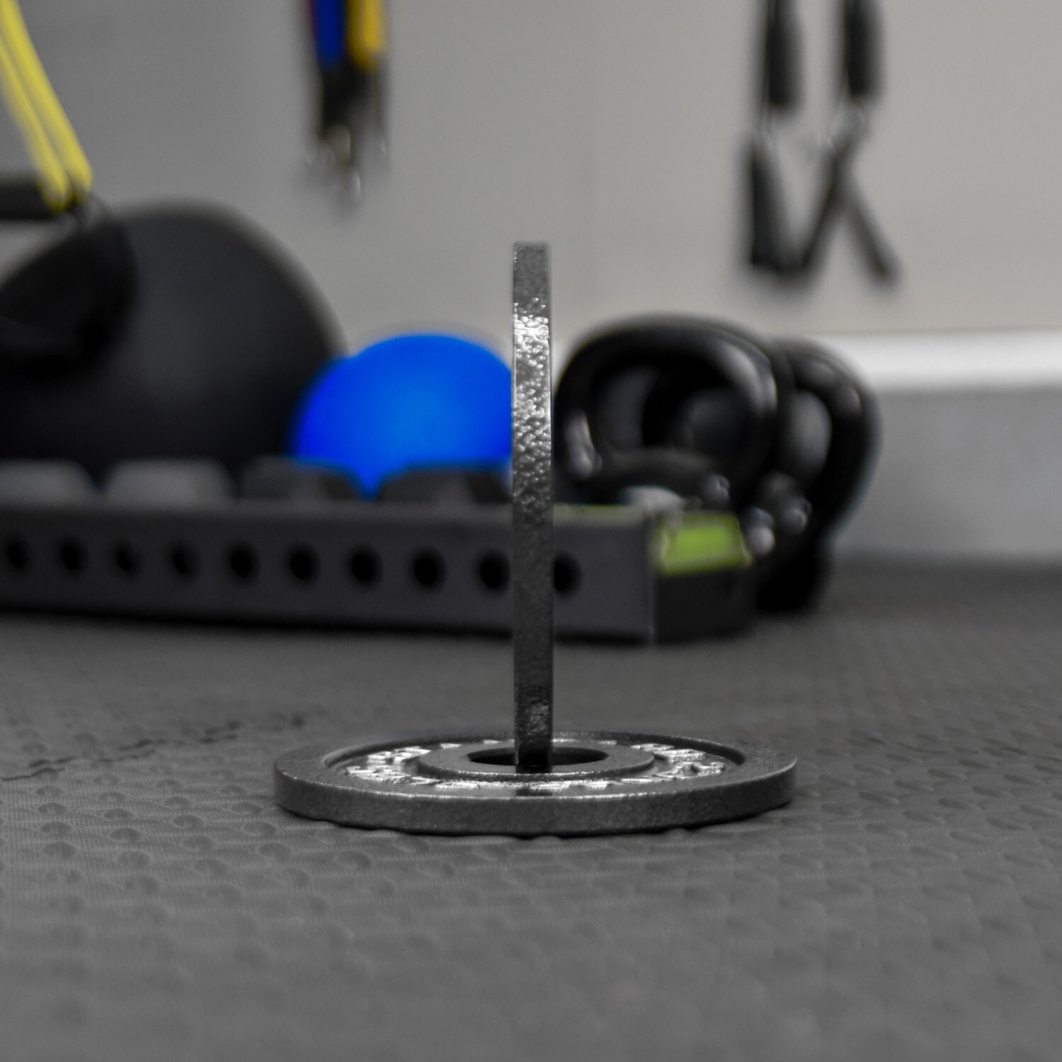 Steel Olympic Plates 5LB Pair - Premium Coated 2x 5 Pound Weights for 2in Bars