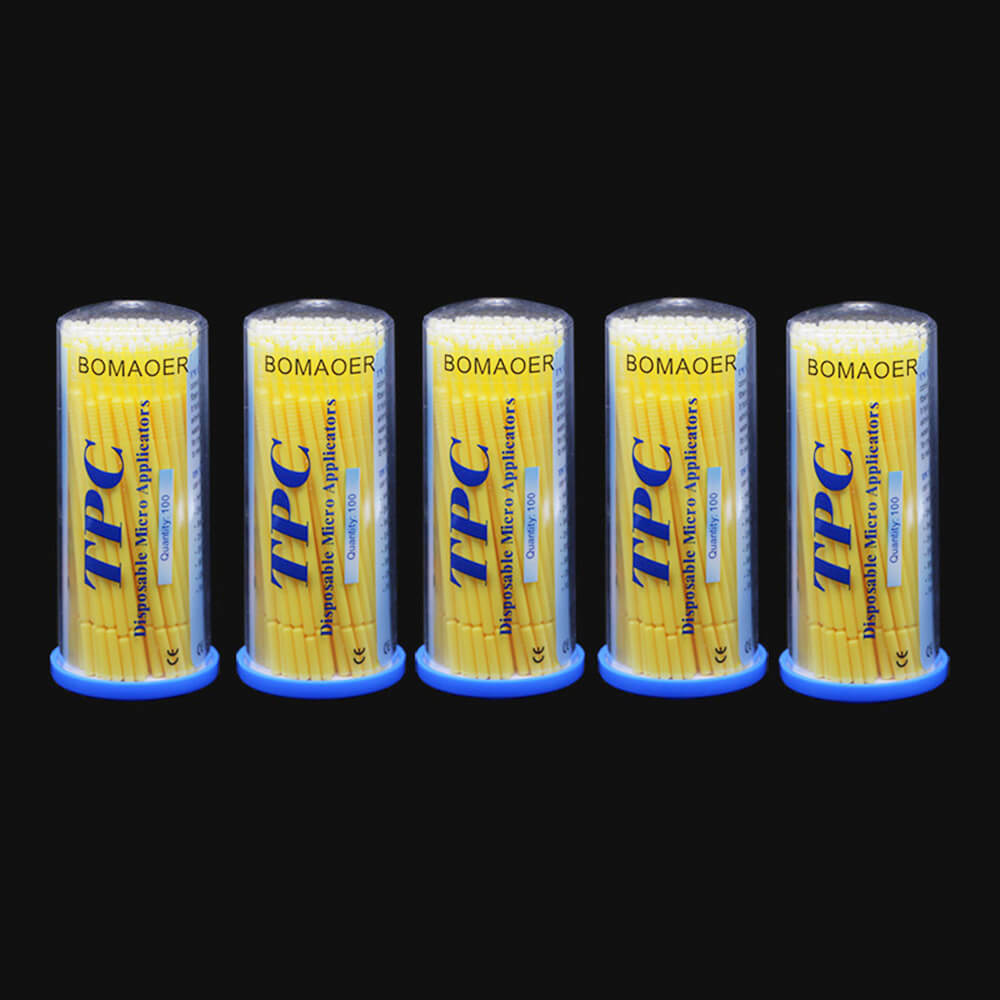 100pcs Dental Micro Brushes, Bendable Fine Tip for Precision Glue, Model Work