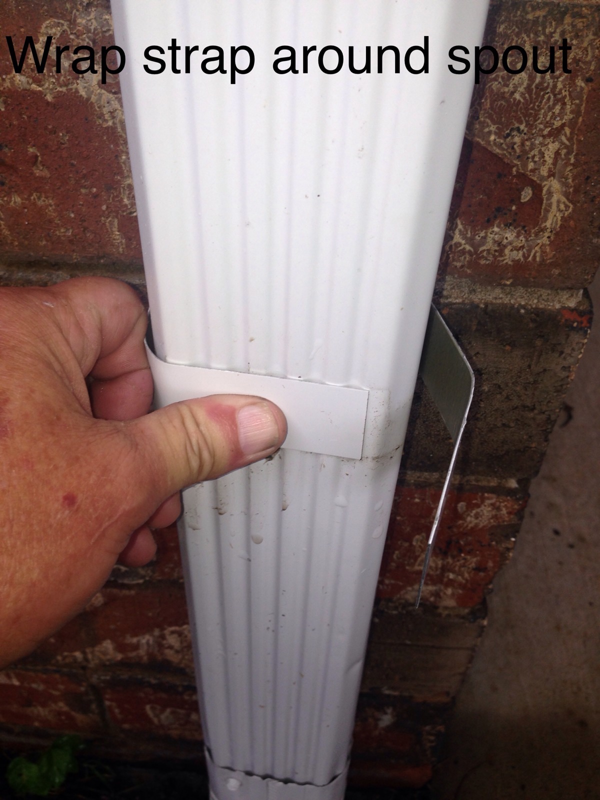 ALUMINUM WRAP AROUND RAIN GUTTER DOWNSPOUT STRAPS 2x3 W/Screws And Anchors , 4