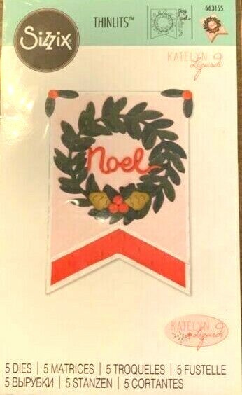 Sizzix Thinlits Holiday Wreath Pennant - NEW