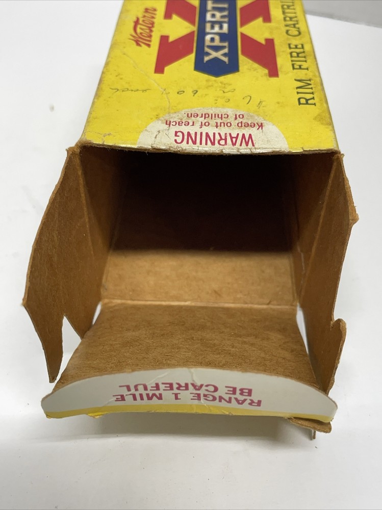 Vintage Western Expert .22 Box Long Rifle Box Empty Box