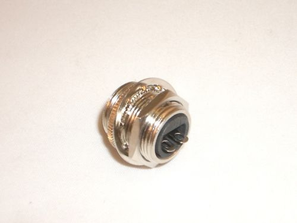 AMPHENOL 80-PC2F 2 PIN OFFSET MICROPHONE PANEL JACK FOR COLLINS HEATHKIT JOHNSON