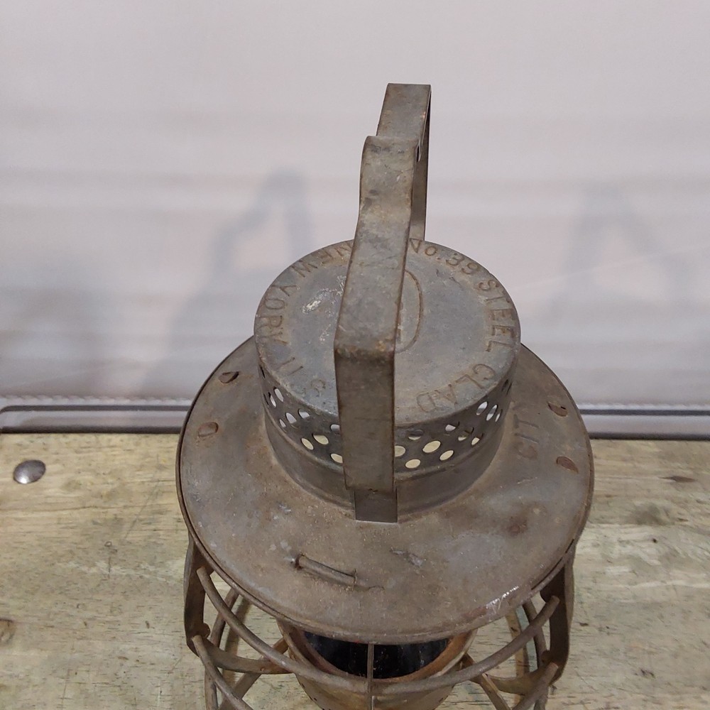 Dietz 39 Steel Clad Lantern - Frame and Ventilator - Surface Rust inside