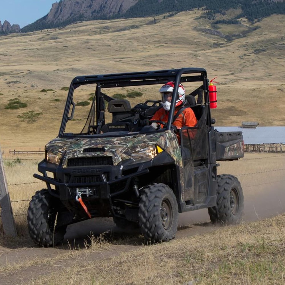 Quick Release UTV Fire Extinguisher Mount Kits Adjustable Roll Bar Fire Bracket