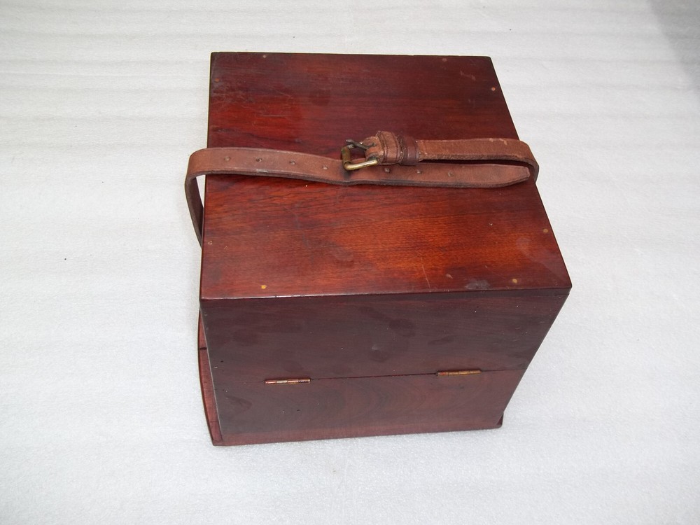 Antique Marine Chronometer Guard Case - Lid Needs Attention