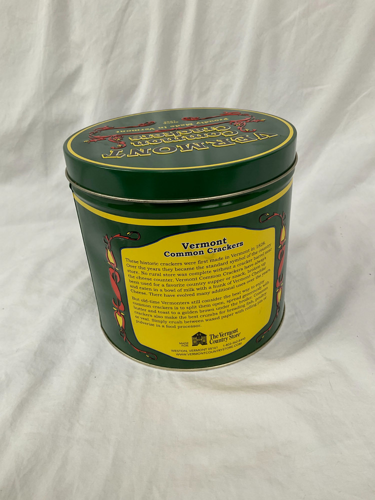 Decorative Vermont Common Crackers tin, 16 oz.