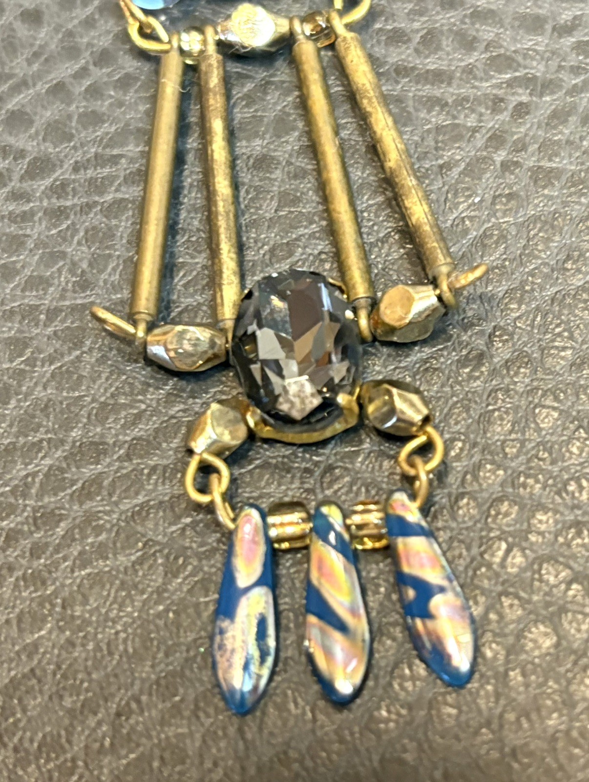 Holst + Lee Designer Celestial Sun Face Flower Chunky Necklace Gold Silver Tone