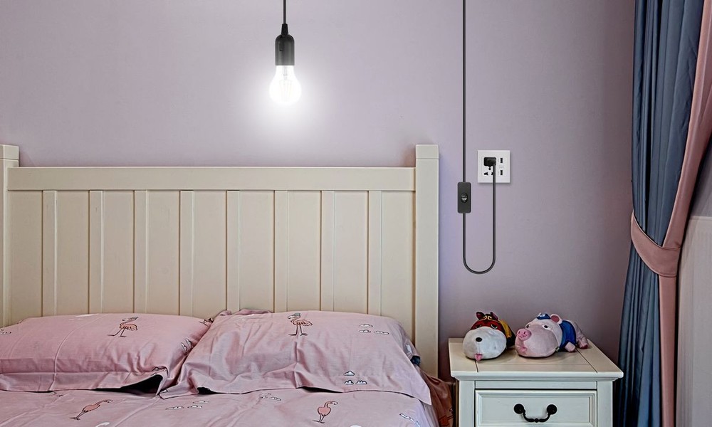 71" Light Lamp Cord Cable Switch E26/E27 Bulb Socket Extension Hanging Pendant