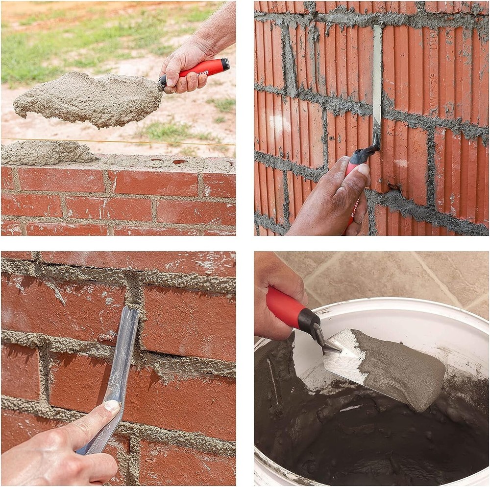 Versatile 6PC Trowel Set for Bricklayers and Masonry Workers - Lifetime Support