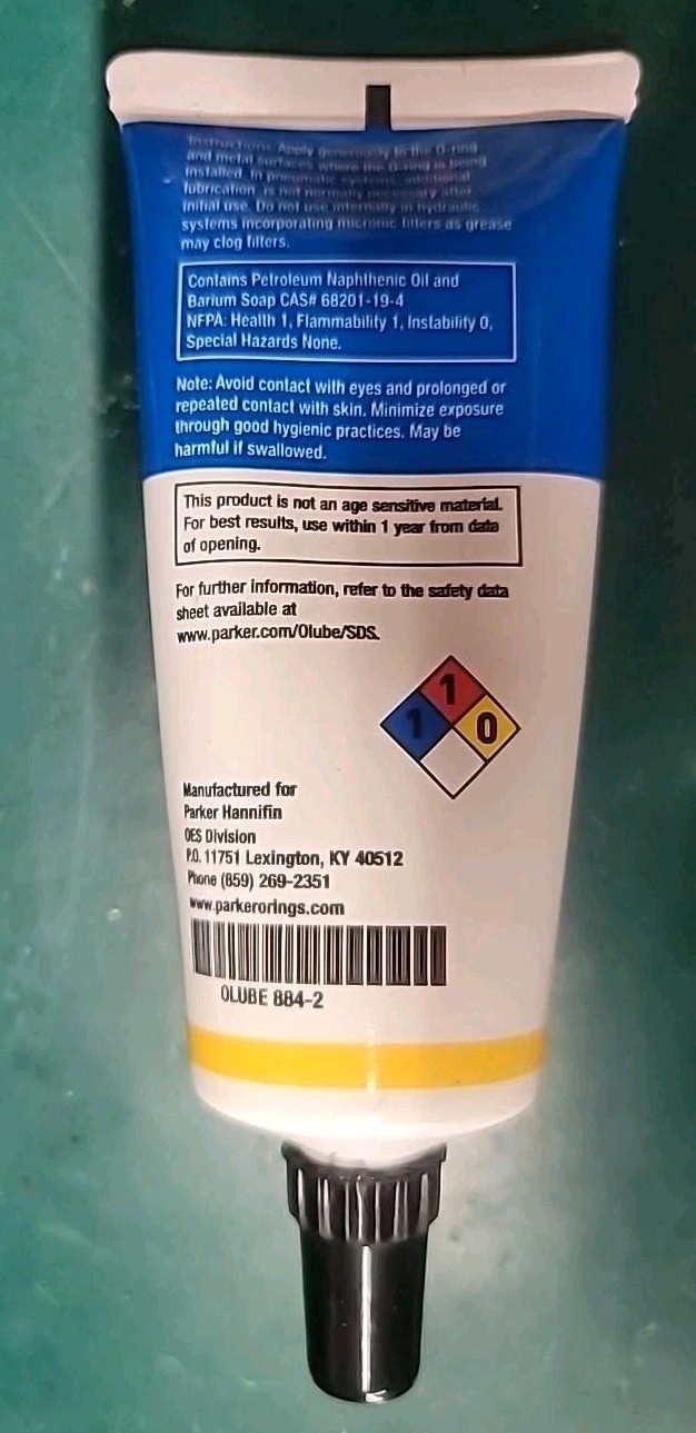 Parker 884-2 O-Lube For O-Ring Lubricant - 2 Fluid Ounce Tube