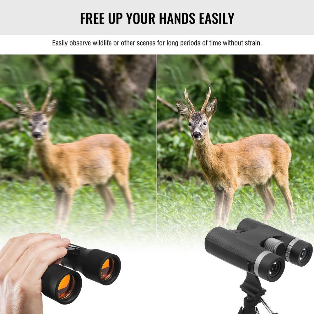 Alstar Binocular Tripod Adapter with Quick Release 1/4 Inch Threading Detacha...
