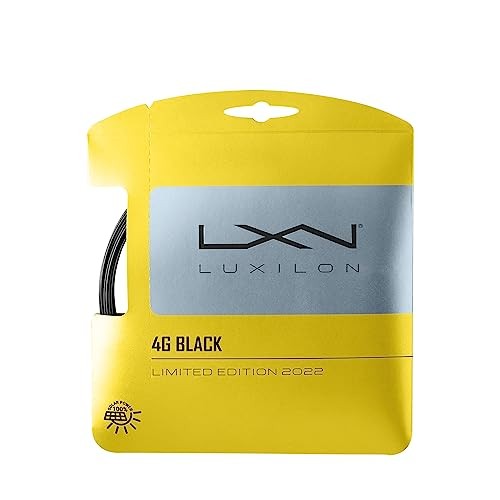 4G Black 125 Tennis String - Set, Black