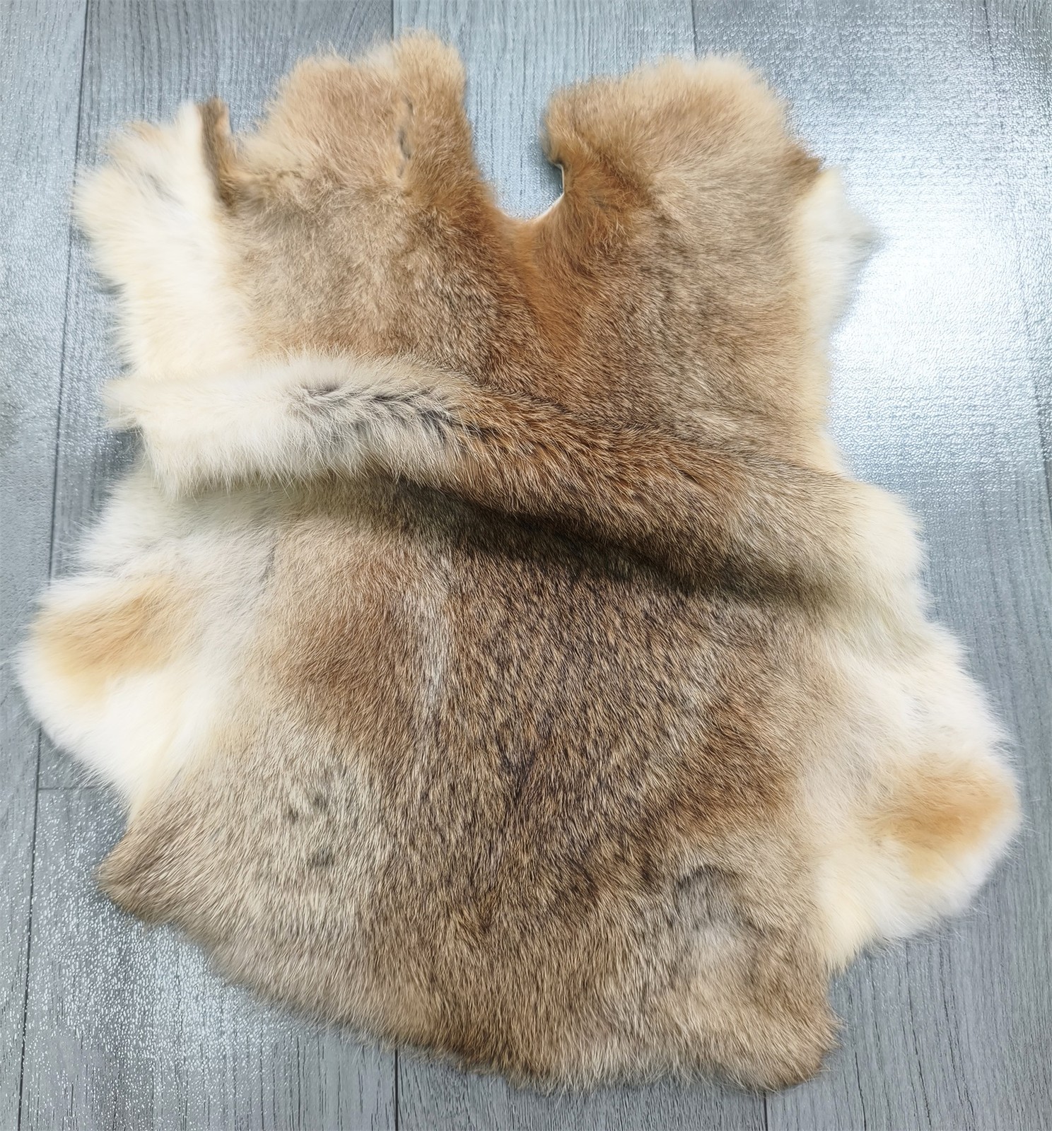 4x High Quality Tanned Rabbit Skin Pelt Animal Fur Hide Craft Grade Grass Yellow