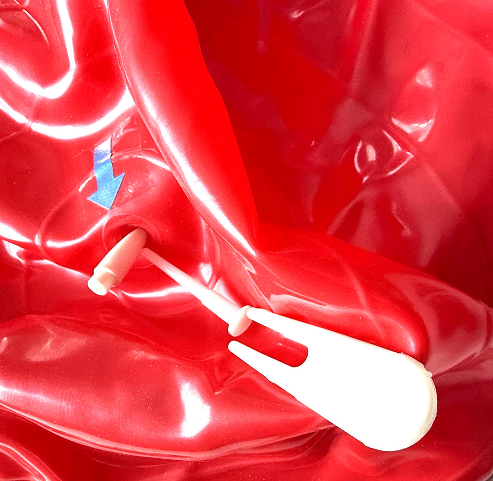 New! CanDo Inflatable Exercise Ball - Red - 38” (95 cm)