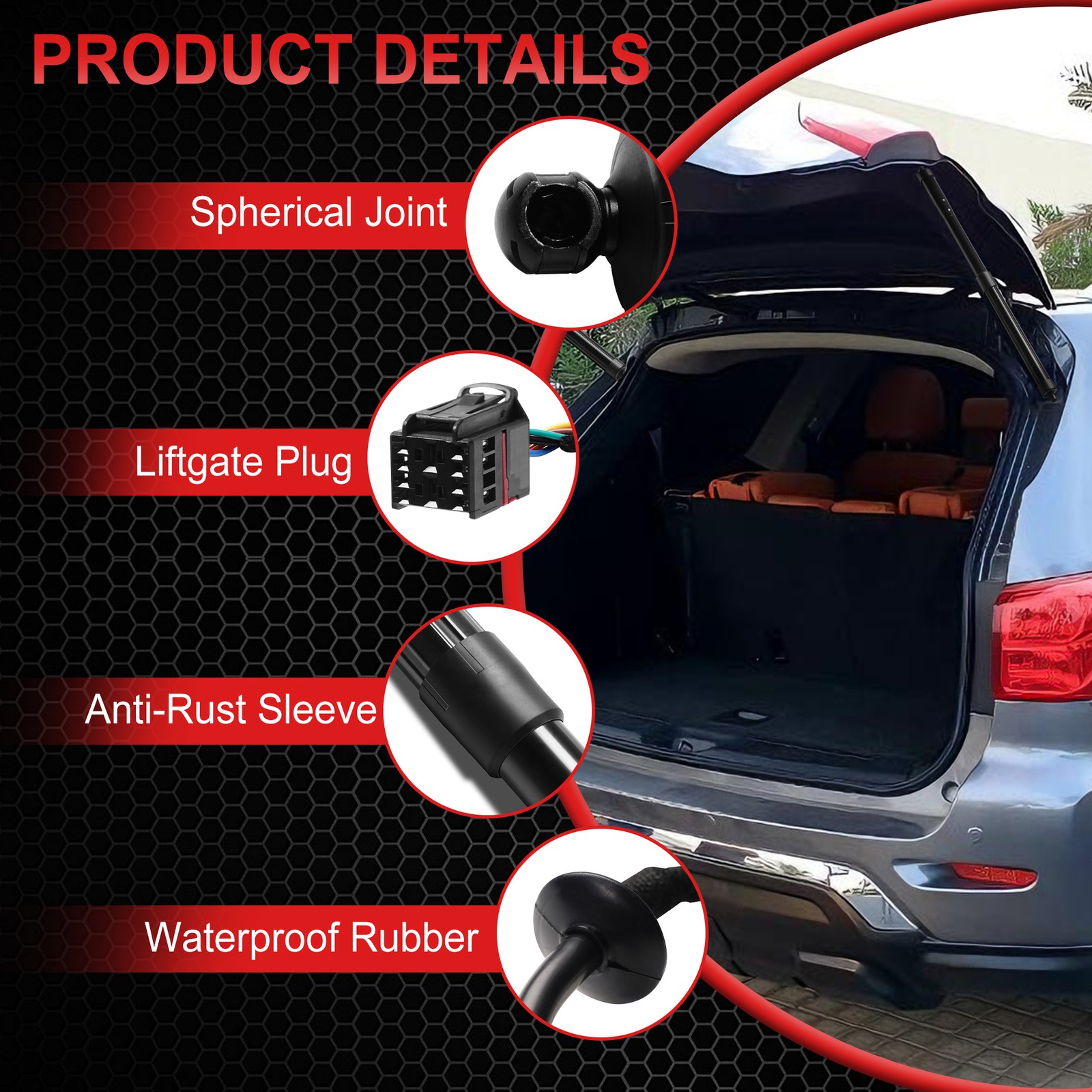 Rear Left Right Tailgate Power Lift Support For 2013-2019 Hyundai Santa Fe