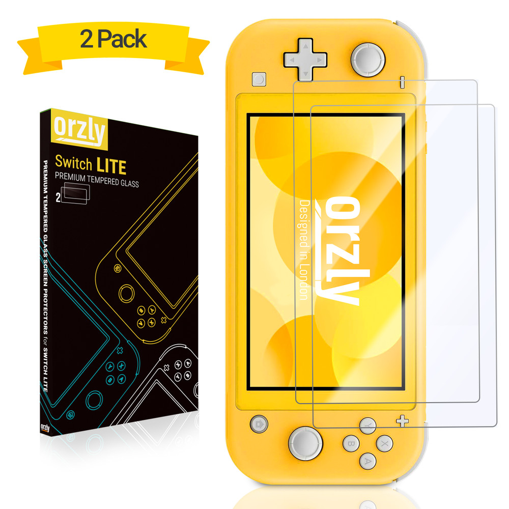 NIB Orzly Switch Lite Tempered Glass Screen Protector (2) Twin Pack